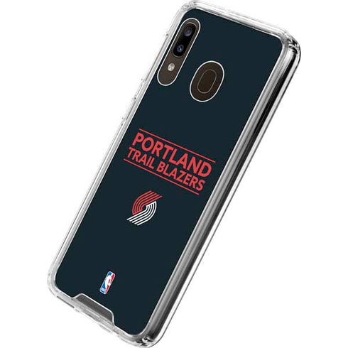 NBA Portland Trail Blazers Standard - Black Galaxy A30 Clear Case