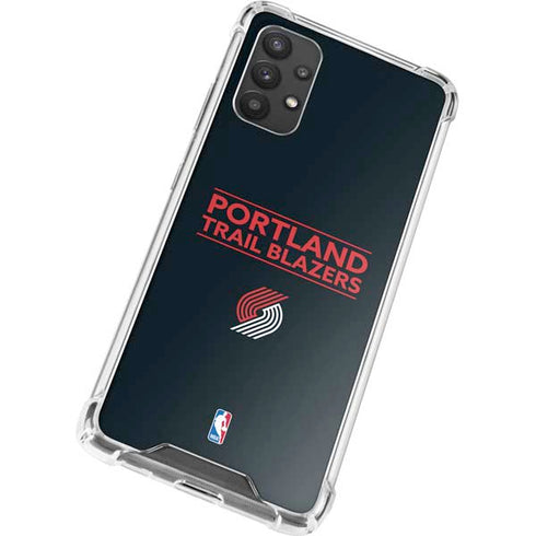 NBA Portland Trail Blazers Standard - Black Galaxy A32 5G Clear Case