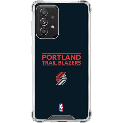 NBA Portland Trail Blazers Standard - Black Galaxy A52 5G Clear Case