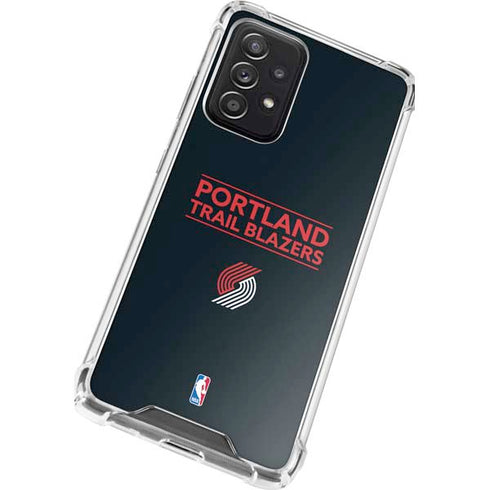 NBA Portland Trail Blazers Standard - Black Galaxy A52 5G Clear Case