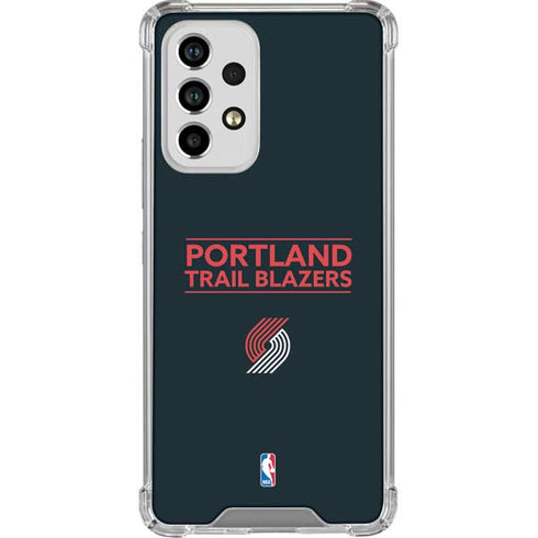 NBA Portland Trail Blazers Standard - Black Galaxy A53 5G Clear Case