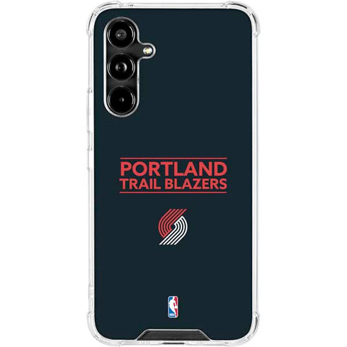 NBA Portland Trail Blazers Standard - Black Galaxy A54 5G Clear Case