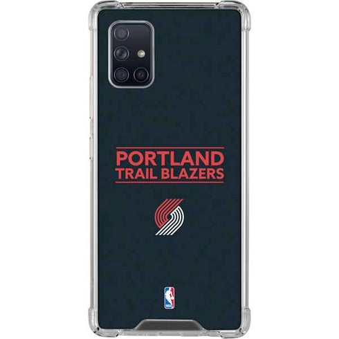 NBA Portland Trail Blazers Standard - Black Galaxy A71 5G Clear Case