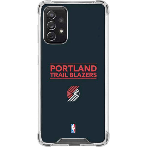 NBA Portland Trail Blazers Standard - Black Galaxy A72 5G Clear Case