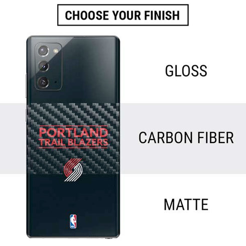 NBA Portland Trail Blazers Standard - Black Galaxy Note20 5G Skin