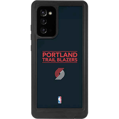 NBA Portland Trail Blazers Standard - Black Galaxy Note20 5G Waterproof Case