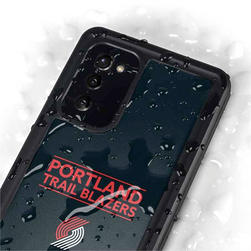 NBA Portland Trail Blazers Standard - Black Galaxy Note20 5G Waterproof Case