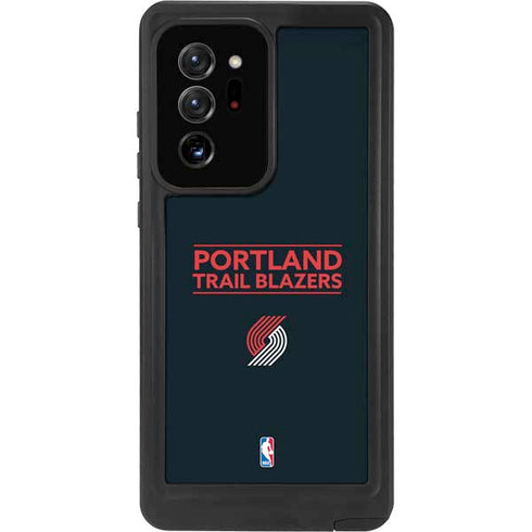 NBA Portland Trail Blazers Standard - Black Galaxy Note20 Ultra 5G Waterproof Case