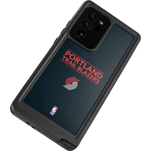NBA Portland Trail Blazers Standard - Black Galaxy Note20 Ultra 5G Waterproof Case