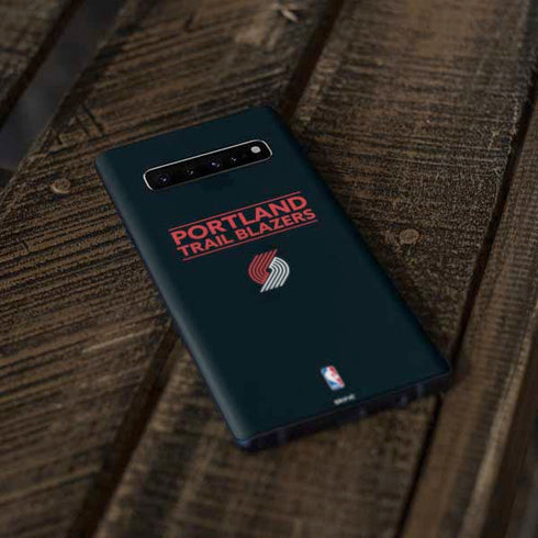 NBA Portland Trail Blazers Standard - Black Galaxy S10 Plus Skin