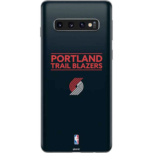 NBA Portland Trail Blazers Standard - Black Galaxy S10 Skin