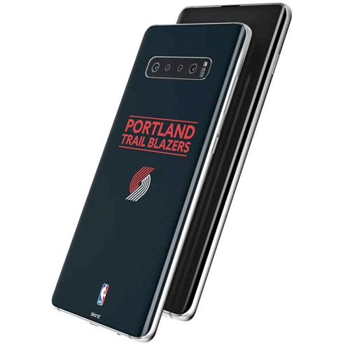 NBA Portland Trail Blazers Standard - Black Galaxy S10 Skin