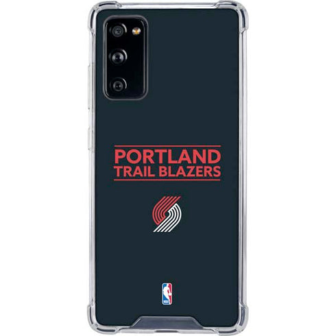 NBA Portland Trail Blazers Standard - Black Galaxy S20 FE Clear Case