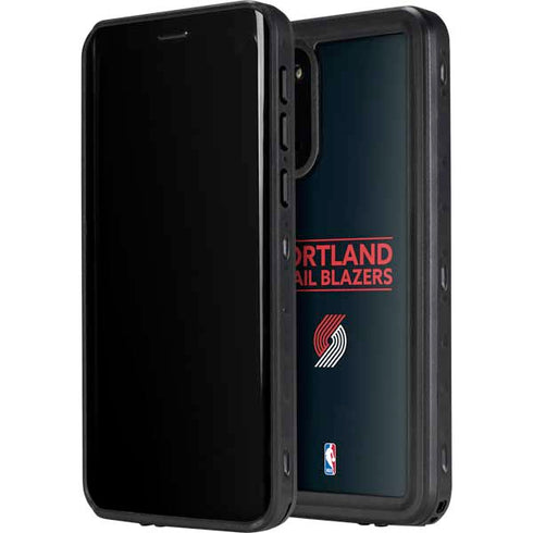 NBA Portland Trail Blazers Standard - Black Galaxy S20 Plus Waterproof Case