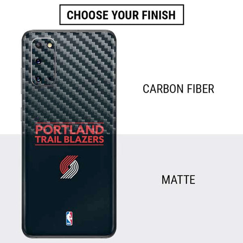 NBA Portland Trail Blazers Standard - Black Galaxy S20 Skin
