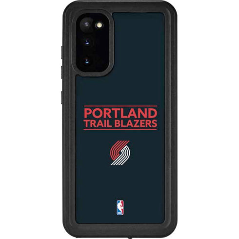 NBA Portland Trail Blazers Standard - Black Galaxy S20 Waterproof Case
