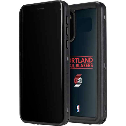 NBA Portland Trail Blazers Standard - Black Galaxy S20 Waterproof Case