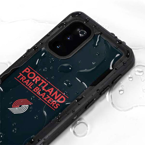 NBA Portland Trail Blazers Standard - Black Galaxy S20 Waterproof Case