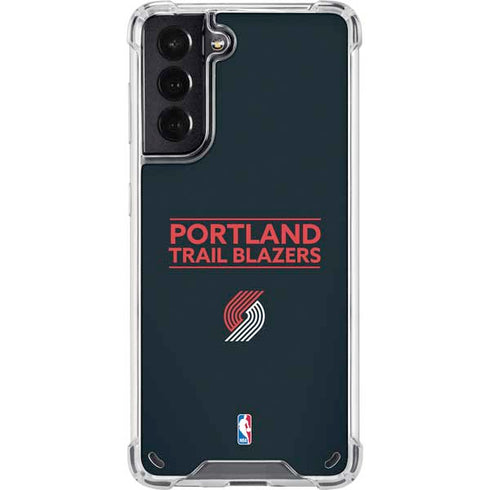 NBA Portland Trail Blazers Standard - Black Galaxy S21 5G Clear Case