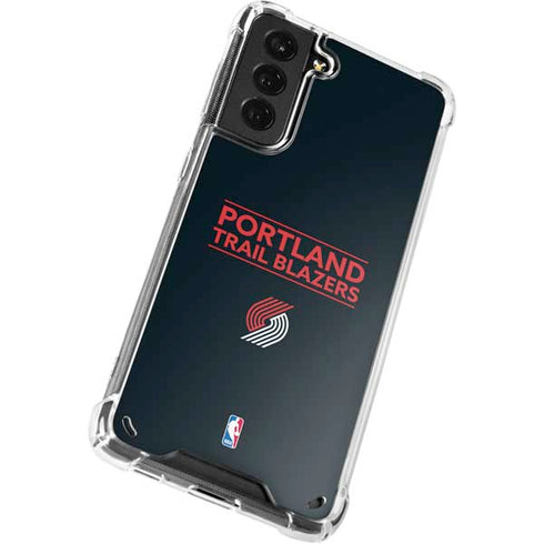 NBA Portland Trail Blazers Standard - Black Galaxy S21 5G Clear Case