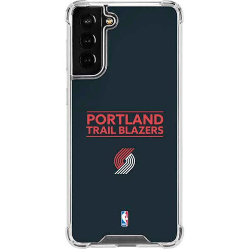 NBA Portland Trail Blazers Standard - Black Galaxy S21 FE Clear Case