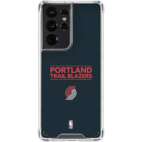 NBA Portland Trail Blazers Standard - Black Galaxy S21 Ultra 5G Clear Case