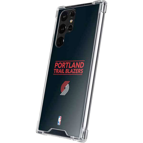 NBA Portland Trail Blazers Standard - Black Galaxy S22 Ultra Clear Case