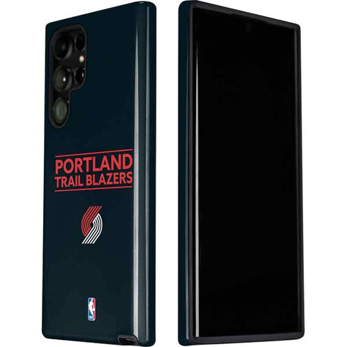 NBA Portland Trail Blazers Standard - Black Galaxy S22 Ultra Pro Case