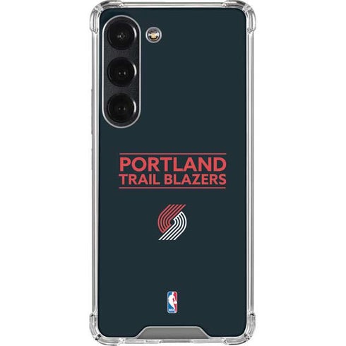 NBA Portland Trail Blazers Standard - Black Galaxy S23 Clear Case