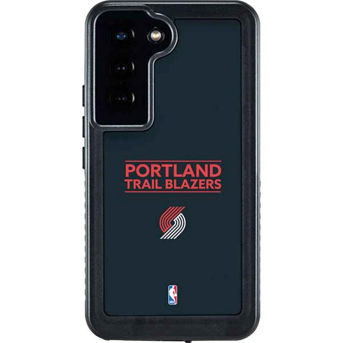 NBA Portland Trail Blazers Standard - Black Galaxy S23 Waterproof Case