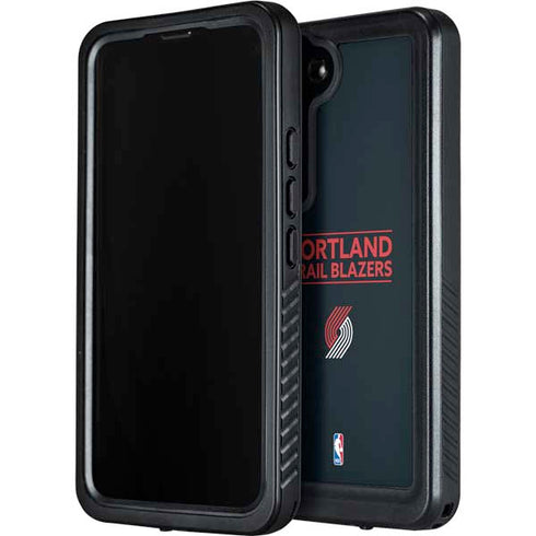 NBA Portland Trail Blazers Standard - Black Galaxy S23 Waterproof Case
