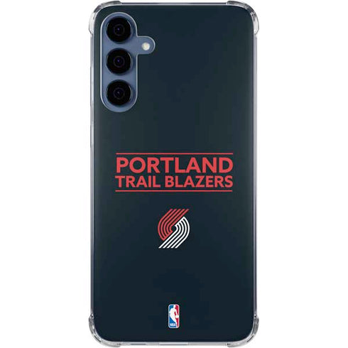 NBA Portland Trail Blazers Standard - Black Galaxy S24 Clear Case
