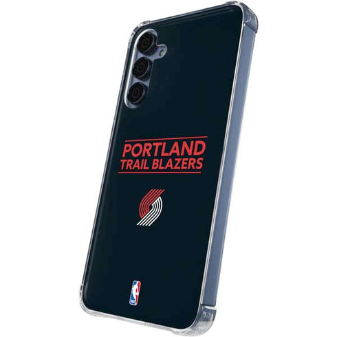 NBA Portland Trail Blazers Standard - Black Galaxy S24 Clear Case