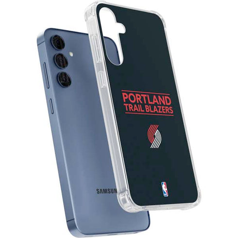 NBA Portland Trail Blazers Standard - Black Galaxy S24 Clear Case