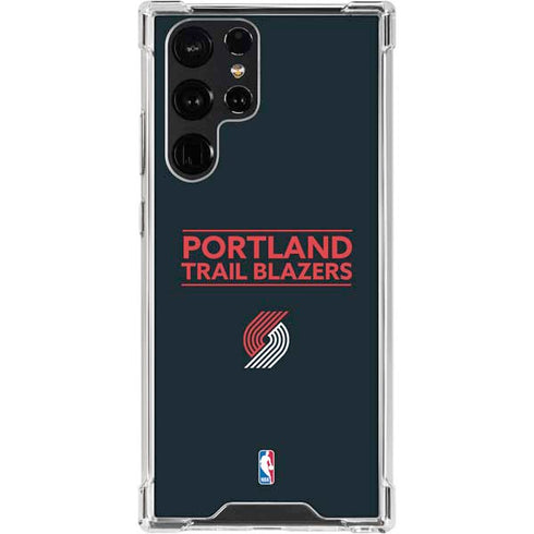 NBA Portland Trail Blazers Standard - Black Galaxy S24 Ultra Clear Case