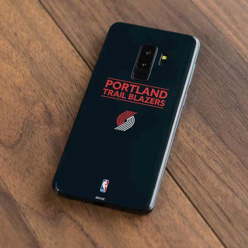 NBA Portland Trail Blazers Standard - Black Galaxy S9 Plus Skin