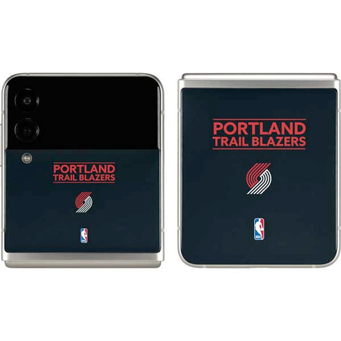 NBA Portland Trail Blazers Standard - Black Galaxy Z Flip3 5G Skin