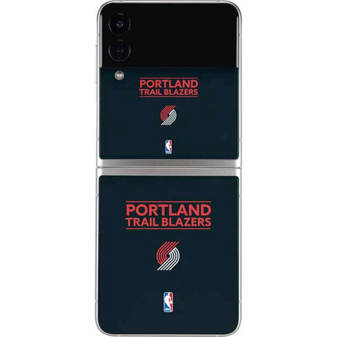 NBA Portland Trail Blazers Standard - Black Galaxy Z Flip3 5G Skin