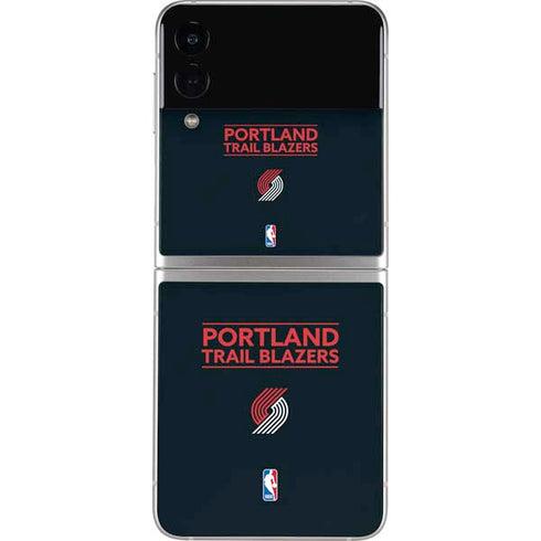 NBA Portland Trail Blazers Standard - Black Galaxy Z Flip4 5G Skin