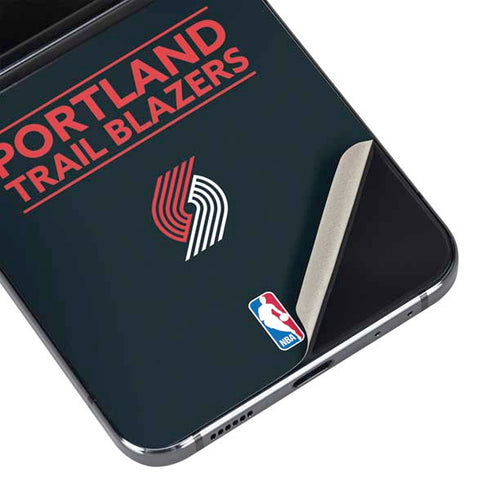 NBA Portland Trail Blazers Standard - Black Galaxy Z Flip5 5G Skin