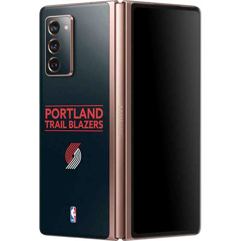 NBA Portland Trail Blazers Standard - Black Galaxy Z Fold2 5G Skin