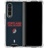 NBA Portland Trail Blazers Standard - Black Galaxy Z Fold4 5G Clear Case