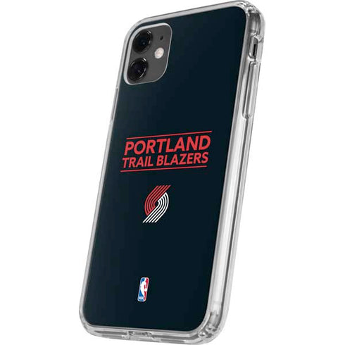 NBA Portland Trail Blazers Standard - Black iPhone 11 Clear Case