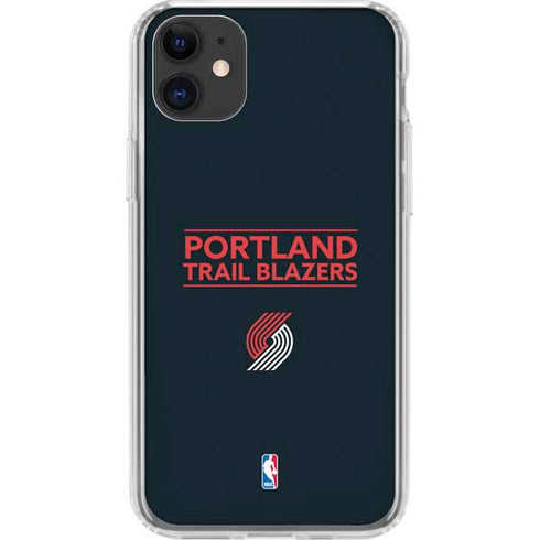 NBA Portland Trail Blazers Standard - Black iPhone 11 Clear Case