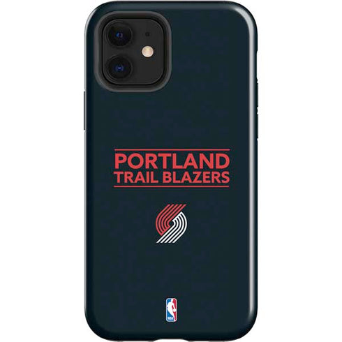 NBA Portland Trail Blazers Standard - Black iPhone 12 Impact Case