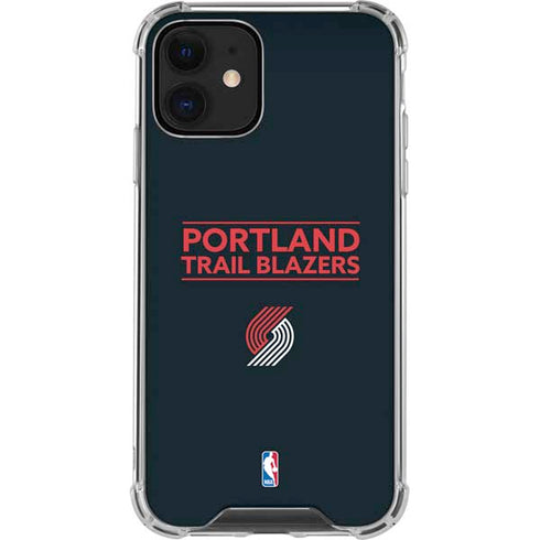 NBA Portland Trail Blazers Standard - Black iPhone 12 Mini Clear Case