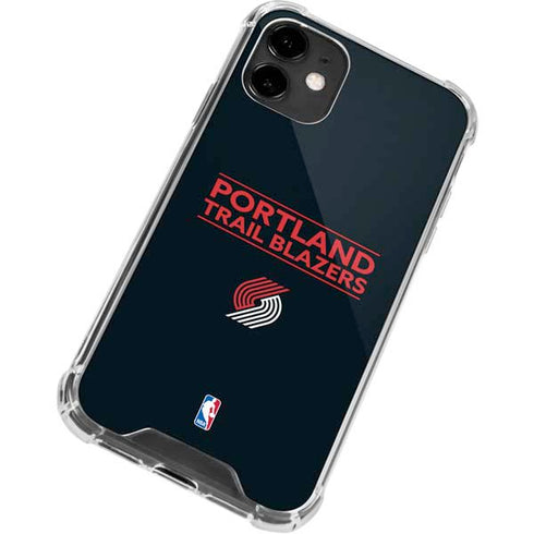 NBA Portland Trail Blazers Standard - Black iPhone 12 Mini Clear Case
