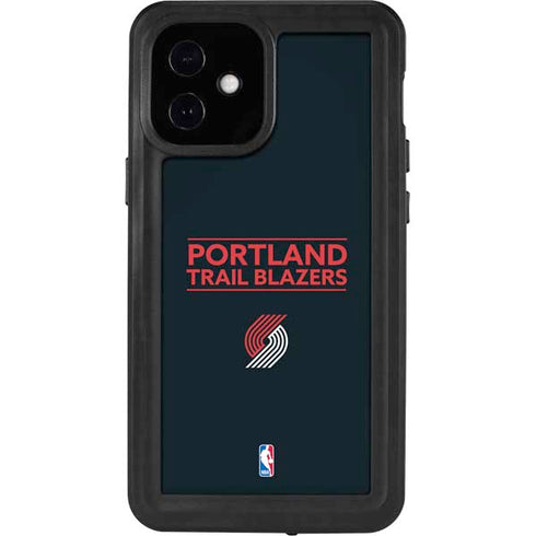 NBA Portland Trail Blazers Standard - Black iPhone 12 Mini Waterproof Case