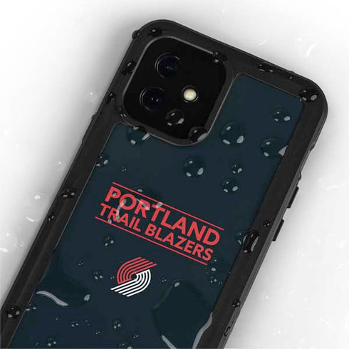 NBA Portland Trail Blazers Standard - Black iPhone 12 Mini Waterproof Case