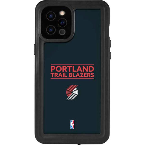 NBA Portland Trail Blazers Standard - Black iPhone 12 Pro Max Waterproof Case